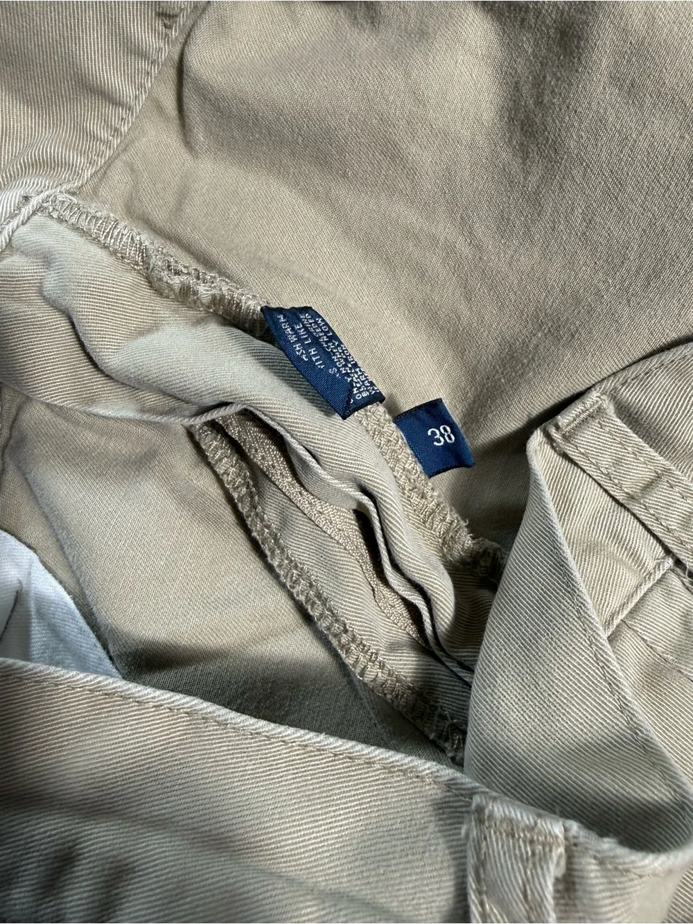 Polo Ralph Lauren Tyler Shorts Size 38 Fits 37 Khaki Pleated Chino Cotton
